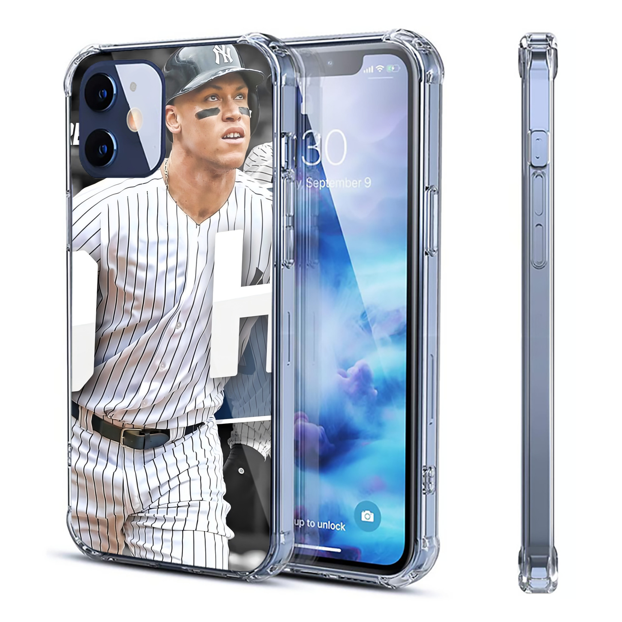 Aaron Judge 50 Home Runs 2 Clear IPhone 12 Case – Soft TPU With UV Print – Enhanced Drop Protection, Precise Fit, Anti-Fingerprint, Customizable Design, Scratch-Resistant, Yellow-Resistant